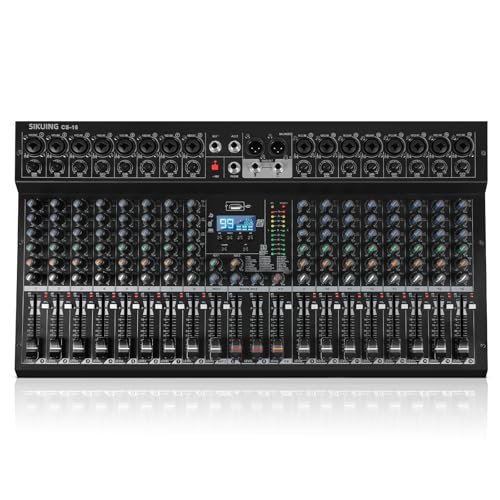 16 Channel Audio Mixer with Bluetooth, 99 DSP Effects - color: 16-Channel