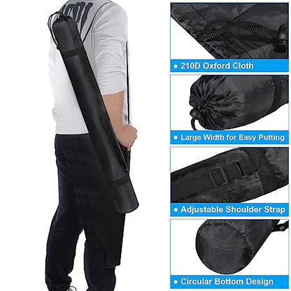 PATIKIL 32 Inch Tripod Monopod Case Bag, Nylon Camping Foldable Tripod Carrying Case Storage Bag with Shoulder Strap for Outdoor Travel Camping, Black - size: 33 Inch