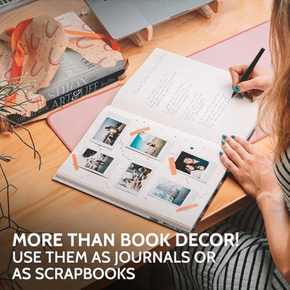 Rome Decorative Books for Coffee Table - Designer Faux/Fake Books for Decoration - Enhance Your Coffee Table, Mantle & Bookshelf Decor - Book Decor Aesthetic Collection - Real Blank Pages Inside - style: Rome