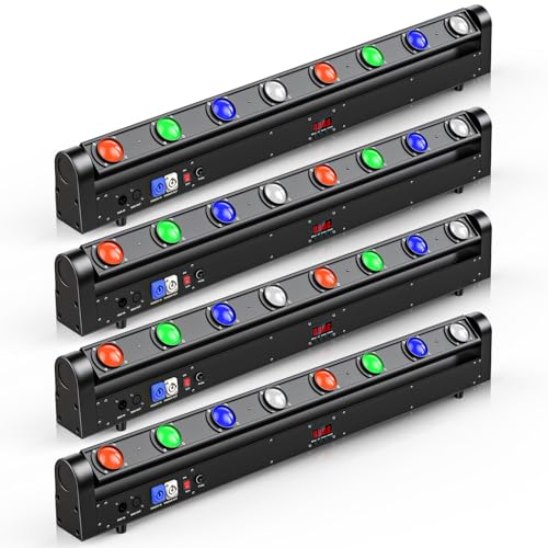 Moving Head DJ Light Bar,120W RGBW 4IN1 LED Stage Light DJ Lights Bar Strobe Effect 180 ° Tilt Professional DMX & Sound Activated for Wedding Church Disco Live House Uplighting-4PC - color: 4 Pack
