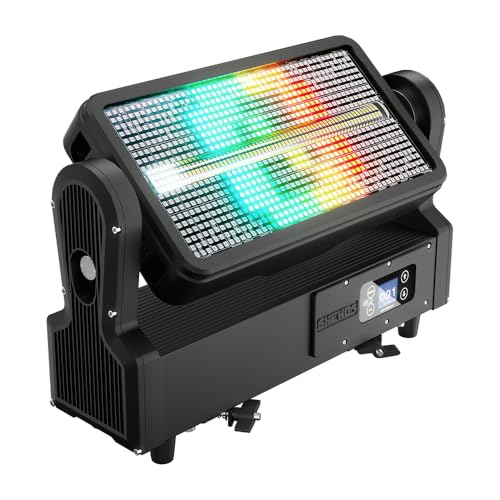 SHEHDS CoralPar 1000W RGB LED IP65 Waterproof Strobe Stage Lights | Moving Head, LED Pixel Screen, Wash Effect, DMX Control Uplights for Church Events Club Bar Dance Show Band School Party