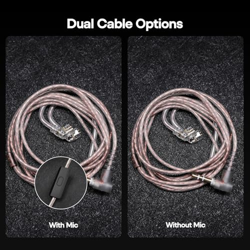 Linsoul KZ ZSN Pro Dual Driver 1BA+1DD Hybrid Metal HiFi in-Ear Monitor - color: Black, style: With Mic