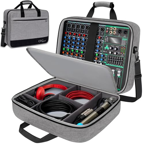 SNIGJAT Audio Mixer Case Fits RODECasterPro II with Adjustable Storage Grey - color: Grey