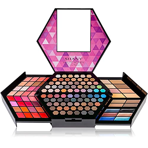 SHANY Haute Honey Makeup Set - All-in-One Makeup Kit with 80 Eyeshadows, 32 Lip Colors, 6 Gel Eyeliners, 4 Face Powders, 4 Blushes, and 4 Eyebrow Powders - color: HAUTE HONEY
