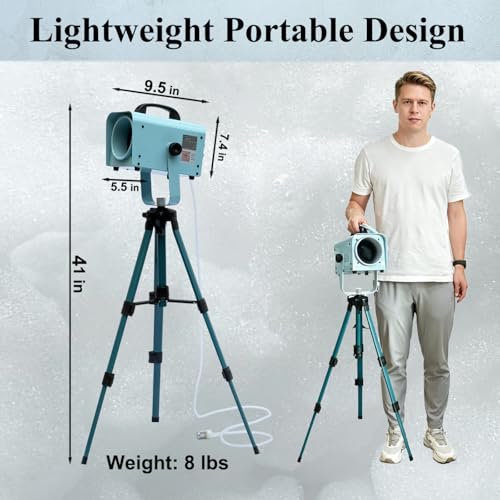 LANGXUN 600W Foam Machine with Tripod Stand, Portable Party Foam Cannon Maker, Blue, Includes 2 Packs Foam Powder for Pool, Backyard, Outdoor Events, Birthdays, Summer Camp (Blue)