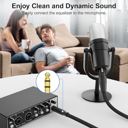 HOSONGIN XLR Female to 1/4 TRS Male Balanced Cable, 6.35mm Balanced Stereo Jack Cable with 3-Pin Connector, Nylon Braided for Live Sound, Electronic Organ, Mixers Studio Gear, 10 Feet - size: 10 Feet