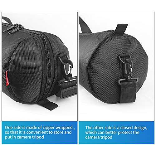 HEMMOTOP Tripod Bag All-Around Thick Padded Case Portable 47x7 in -R12018 | Heavy Duty, Nylon, Hand-Held and Shoulder-Back, 2 Zippered Pockets, for Carrying Speaker Stand, Fishing Pole, Telescope - size: 47" L x 7" D