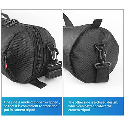 HEMMOTOP Tripod Bag All-Around Thick Padded Case Portable 47x7 in -R12018 | Heavy Duty, Nylon, Hand-Held and Shoulder-Back, 2 Zippered Pockets, for Carrying Speaker Stand, Fishing Pole, Telescope - size: 47" L x 7" D