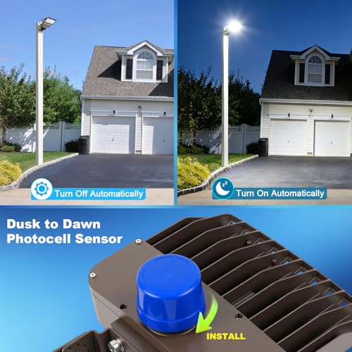 150W LED Parking Lot Light Dusk to Dawn Photocell 22500LM 5000K - size: 150W Trunnion*1