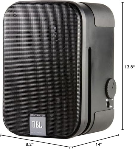 JBL Professional C2PS Control 2P Compact Powered Monitor, Desktop Reference Monitors, Master and Extension Speaker Pair, 5.25” Woofer, 35 Watts, XLR, ¼” and RCA Inputs, Black - style: Master + Extension speaker