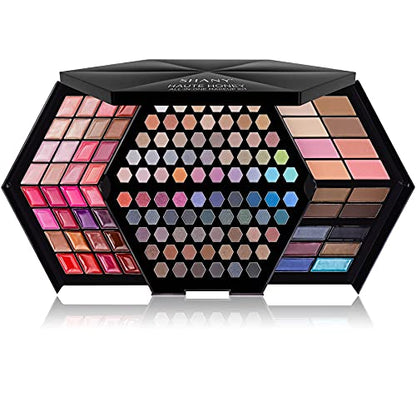 SHANY Haute Honey Makeup Set - All-in-One Makeup Kit with 80 Eyeshadows, 32 Lip Colors, 6 Gel Eyeliners, 4 Face Powders, 4 Blushes, and 4 Eyebrow Powders - color: HAUTE HONEY