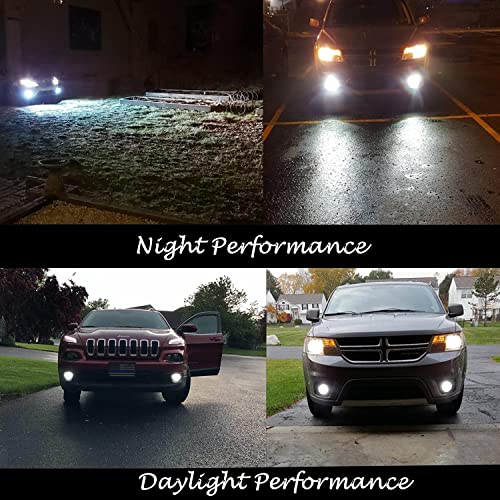 Alla Lighting Bright 12278 PSX26W LED Fog Lights Bulbs H28W PWY26W, 6000K Xenon White Fog Lamps Replacement 3200 Lumens Upgrade - size: 12278/PSX26W