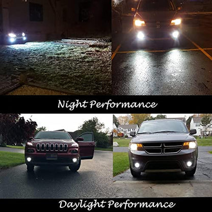 Alla Lighting Bright 12278 PSX26W LED Fog Lights Bulbs H28W PWY26W, 6000K Xenon White Fog Lamps Replacement 3200 Lumens Upgrade - size: 12278/PSX26W