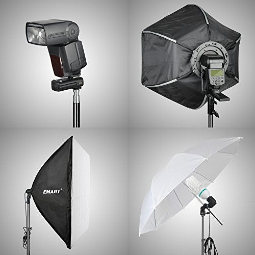 EMART 8.5 Ft Light Stand for Photography, Speedlight, Flash, Softbox-2 Pack | Portable Photo Video Lighting Tripod for Strobe, Camera, Selfie, Photographic Portrait