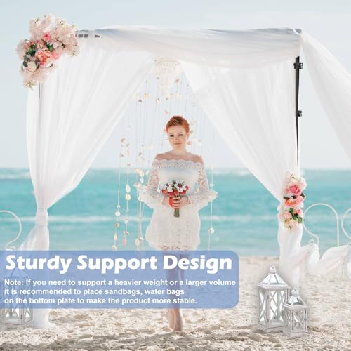 TOCRETOARE Heavy Duty Backdrop Stand, 10x10ft Pipe and Drape Backdrop Stand Kit with Upgrade Clip on Telescopic Poles Frame and Metal Base, Background Holder for Parties Wedding Birthday Photography - size: 10x10FT-with Upgrade Clip on