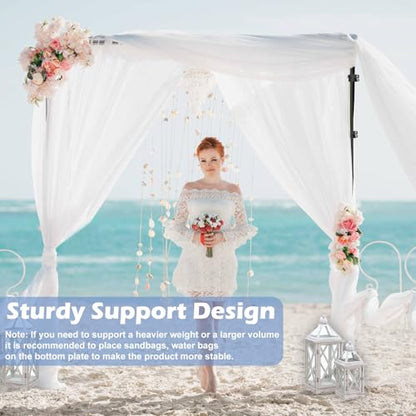 TOCRETOARE Heavy Duty Backdrop Stand, 10x10ft Pipe and Drape Backdrop Stand Kit with Upgrade Clip on Telescopic Poles Frame and Metal Base, Background Holder for Parties Wedding Birthday Photography - size: 10x10FT-with Upgrade Clip on