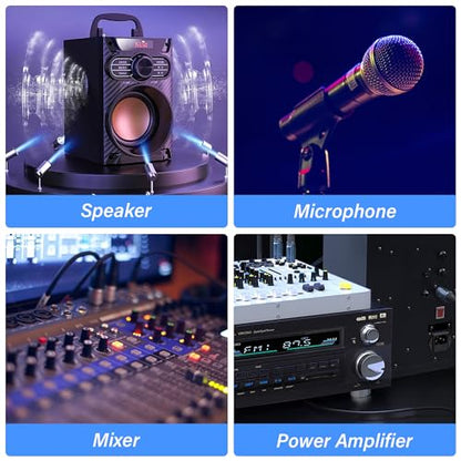 GINTOOYUN XLR Cable 3 Pin XLR Male to 3 Pin Terminal Converter Adapter Cable for Speakers,Microphone,Sound Equipments,Live Performance & Recording(33cm) - style: Male