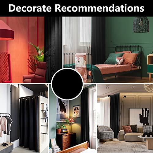 Super Soft Velvet Blackout Drapes Thermal Insulated Royal Curtains Blackout Grommet Window Curtains 2 Panels Set for W52 X L95 Inch Black - color: Black, size: 95"W x 52"L (Pack of 2)
