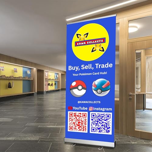JUST 4 SIGNS Heavy-Duty Retractable Banner Stand 33" x 81" for Trade Shows, Events & Retail – with Padded Canvas Bag and Box(Stand ONLY) - size: 33" x 81"