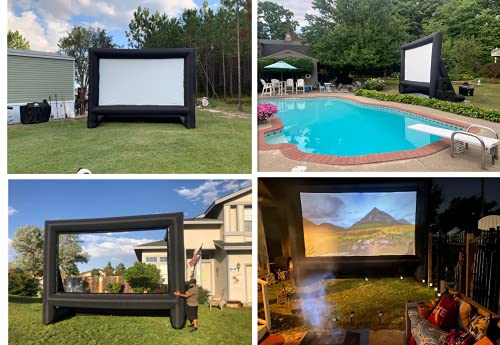 XHYCPY 20 Feet Inflatable Projector Screen Outdoor Inflatable Movie Screen with Air Blower Storage Bag, Easy Set Up Blow Up Screen for Backyard Movie Night, Theme Parties, Celebrations - size: 20ft