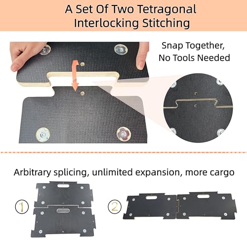 Furniture Dolly 4 Wheels Heavy Duty Spliceable Wood Platform Dolly 2 Pack, 1100 lbs Load Capacity Wood Pallet Jack, Furniture Moving Wooden Appliance Mover with 4 Soft Rubber Silent Wheels - size: Spliceable Rectangle Furniture Dolly