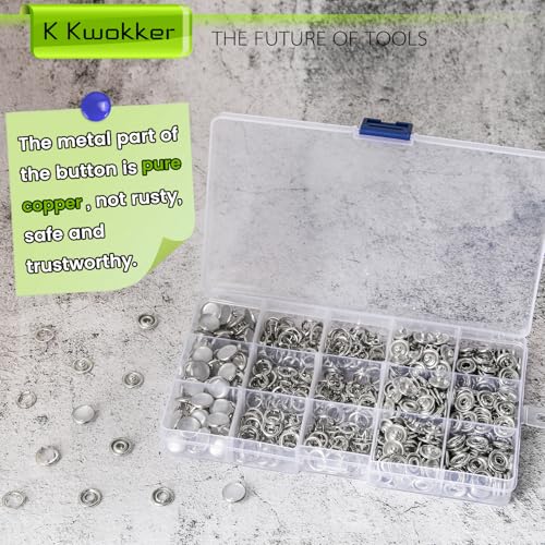 K Kwokker Pearl Snaps for Fabric w/Snap Pliers, 140 Set, 12mm Metal Snap Button Kit for Clothing, Shirts, Onesie, Romper, Denim, Bag, Sewing Supplies, Snap Fastener Tool for Clothes - color: B. Pearl White