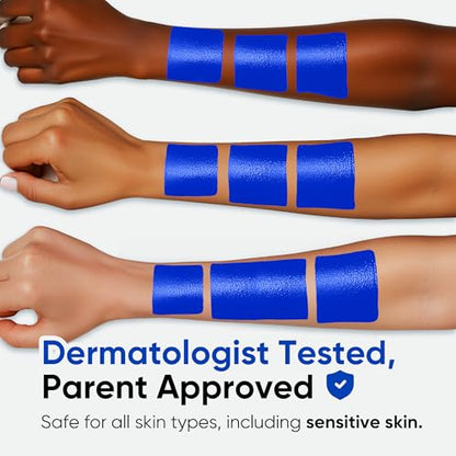 Blue Squid PRO Blue Face Paint Stick - Waterproof Blue Body Paint for Skin Adults & Kids Eye Black Baseball, Eyeblack Softball - Hypoallergenic Twist-Up Non-Toxic Makeup Stick for Cosplay, Sports, SFX - color: Blue