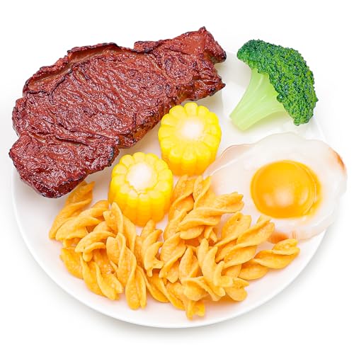 25pcs Artificial Steak Fake Roast Beef Meat Broccoli Corn Block