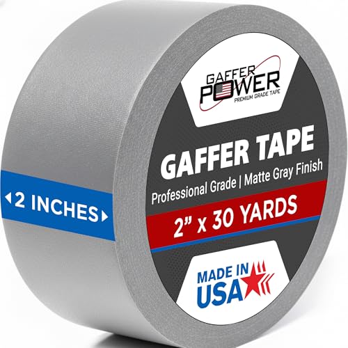 Gaffer Power Grey Gaffer Tape 2 Inch x 30 Yards, Pro Grade, Made in USA - color: Grey, size: 2 inches x 30 yards | 1 pack