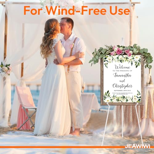 JEAWIWI 2 Pcs Lightweight Easel Stand, 66 Inch, White, with Carry Bags - color: White, size: 2 PCS