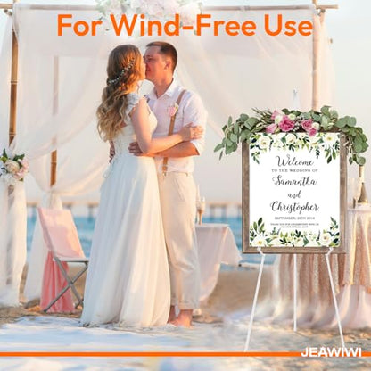 JEAWIWI 2 Pcs Lightweight Easel Stand, 66 Inch, White, with Carry Bags - color: White, size: 2 PCS