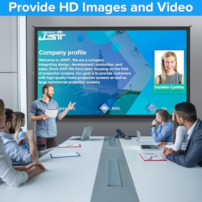 Projector Screen 110 inch,Outdoor Projector Screen with 3-Layers PVC | Polyester-Free Anti-Light 4K HD Screen,Sturdy Aluminum Frame,Easy Setup,Perfect for Poolside, Backyard, and Party Nights - size: 110inch