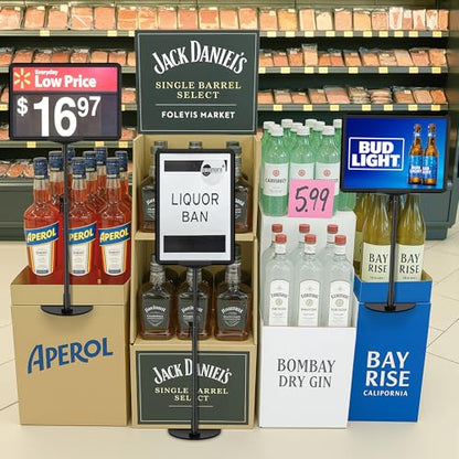 4Pack Sign Stand for Display 8.5 x 11, Adjustable Poster Stand for Table Top & Floor, Floor Standing Sign Holder, Signage Stands for Business, Tradeshow, Store, Farm Display Stands - size: 4 Pack, 8.5 x 11 inch