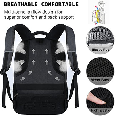 Laptop Backpack,Business Travel Anti Theft Slim College Backpack | Water Resistant Durable Computer Bag Gift for Women & Men Fits 15.6 Inch Laptop and Notebook - Black - color: Black, size: 15.6 Inch, style: Laptop