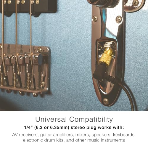 MEE audio Quarter Inch Stereo Audio Adapter, 3.5mm (1/8") Female to 6.3mm (1/4") Male Converter, Gold Plated, TRS and TRRS Compatible for Headphones, Headsets, AUX Cables, Guitar Amps (3 Pack) - style: 3 Pack