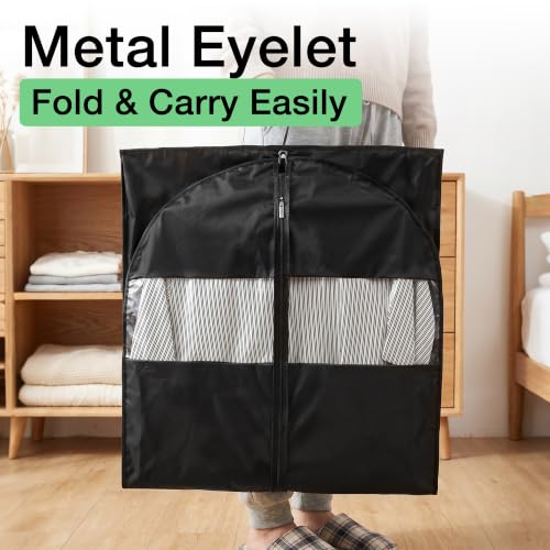 Dress Bags for Gowns, 65" Long Garment Bags for Hanging Clothes, 6-Pack Foldable Dress Cover with Clear Window for Women's Coats, Formal Gowns, and Evening Dresses - size: 65''- 6 Pack