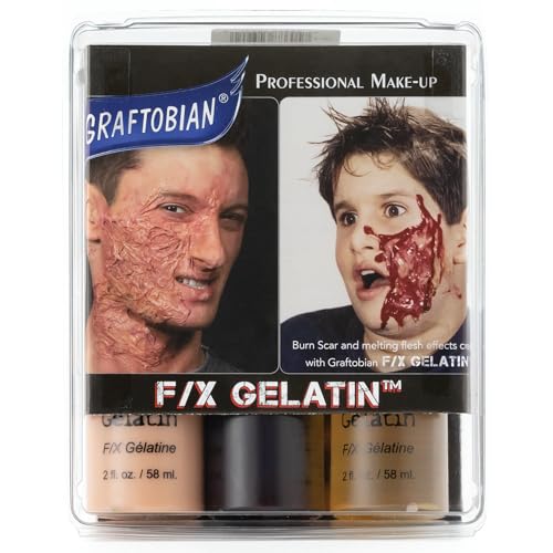 F/X Gelatin Special Effects Makeup - Gel for Fake Burn Effects, Melted Face, Halloween, Cosplay, Costumes - Graftobian