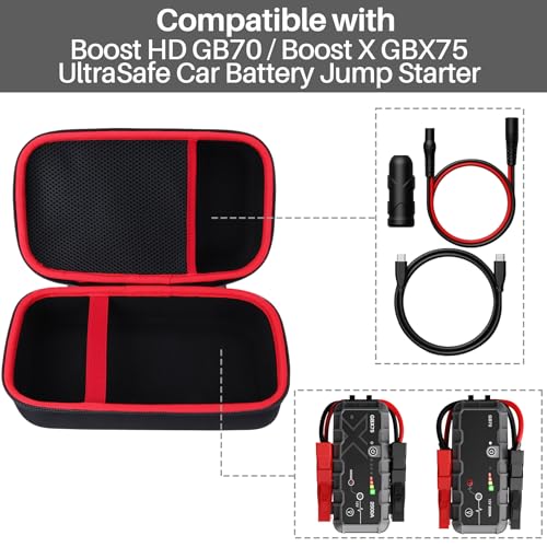 Lebakort Storage Case Compatible with Boost HD GB70 UltraSafe Car Battery Jump Starter - size: for Boost HD GB70