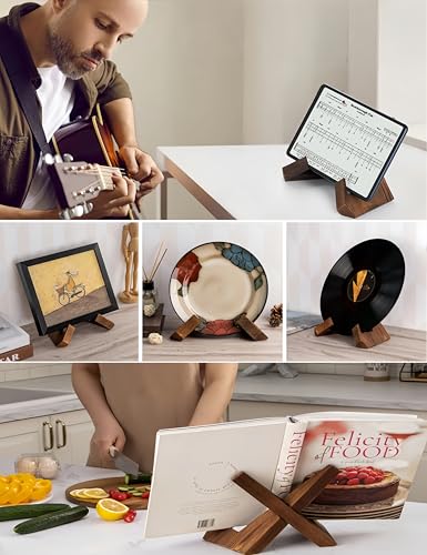 Adjustable Wooden Book Stand, Natural Wood Color - color: Natural Wood Color