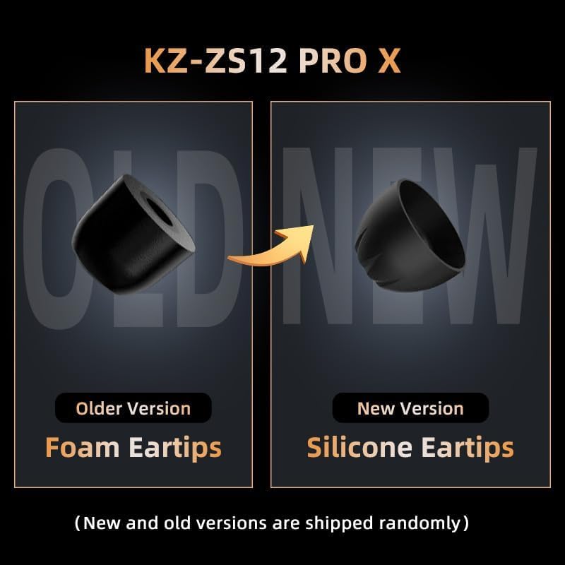 KZ ZS12 PRO X in Ear Monitor Headphones, Wired Gaming Earbuds 1DD+5BA Hybrid Driver IEM Earphone without Mic, KZ IEM in Ear Monitors for Musician Audiophile,2Pin IEM Cable, without Tuning Switch,Black