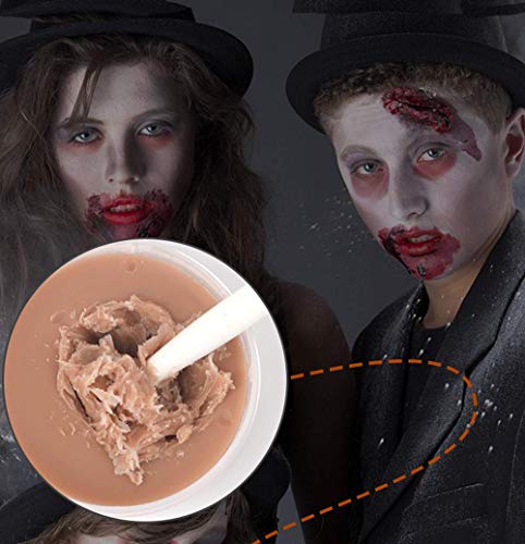 MEICOLY SFX Makeup Kit Scars Wax,Fake Blood Spray(2.1Oz) Halloween Special Effects Wound Wax(1.67Oz) with Spatula,Stipple Sponge,Coagulated Blood Gel(1.06Oz),5ml Castor Sealer,Scary Clown Makeup 01 - color: 1 pcs Modeling Wax Set 01