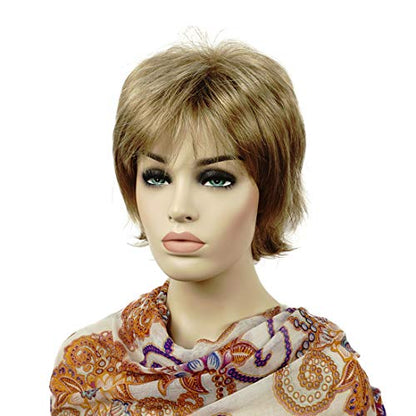 Lydell Short Layered Shaggy Full Synthetic Wigs (15H613 Blonde Mix) - color: 15H613 Blonde Mix