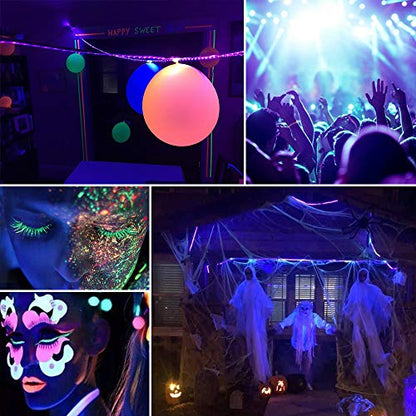 LED UV Black Light Strip Kit, 16.4FT/5M Ultraviolet Waterproof IP65 3528 300LEDs, 395nm-405nm Blacklight for DJ Bar Club Party Decor Night Fishing with 12V Power Supply - size: 12V Waterproof - 16.4 ft