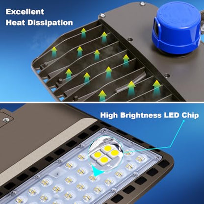 150W LED Parking Lot Light Dusk to Dawn Photocell 22500LM 5000K - size: 150W Trunnion*1