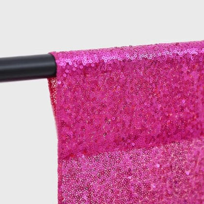 JYFLZQ Hot Pink Sequin Backdrop Curtains for Party 2ft x 8ft 2Panel - color: Hot Pink, size: 2 ft x 8 ft - 2 Panels
