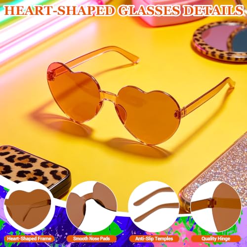 Short Bob Straight Hair Wigs with Bangs, Synthetic Fiber Colorful Hair, Heart-shaped Sunglasses for Women (Dark Brown) - color: Dark Brown