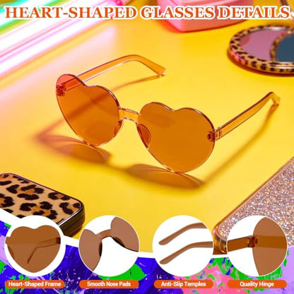 Short Bob Straight Hair Wigs with Bangs, Synthetic Fiber Colorful Hair, Heart-shaped Sunglasses for Women (Dark Brown) - color: Dark Brown