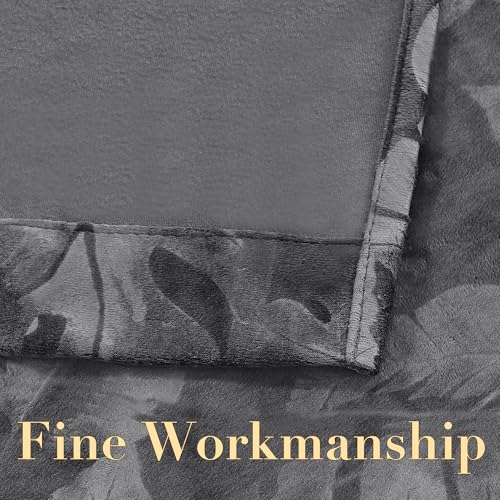 H.VERSAILTEX Velvet Leaf Pattern Curtains for Living Room 96" L, Dark Gray | Luxury Velvet, Room Darkening, Light Blocking, Noise Reducing, Thermal Insulated, Grommet Top, 52 X 96 Inch, 2 Panels - color: Leaf-dark Gray, size: 52"W x 96"L (Pack of 2)