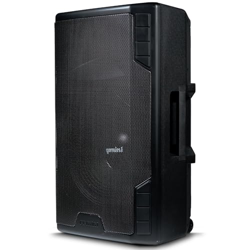 Gemini 15" Bluetooth PA Speaker, 1800 Watts, TWS Link (GSP-5500) | 15" powered PA, 3-channel mixer, mic incl - Bluetooth TWS link - wheels, trolley handle - road-ready