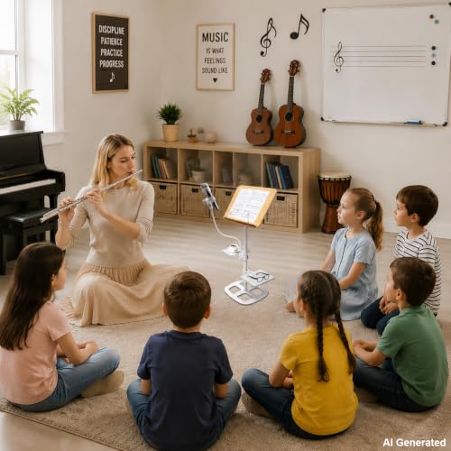 3-in-1 Wooden Music Stand, Metal Bracket Book Stand for Reading Podium | Adjustable Bookshelf, 16.5*13.2*68 In, for Music, Cookbook, Textbook, Laptop, Book, Holder for Display Lectern, Podium Stand